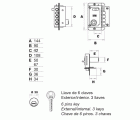 Cerradura FAC de sobreponer S90 P UVE